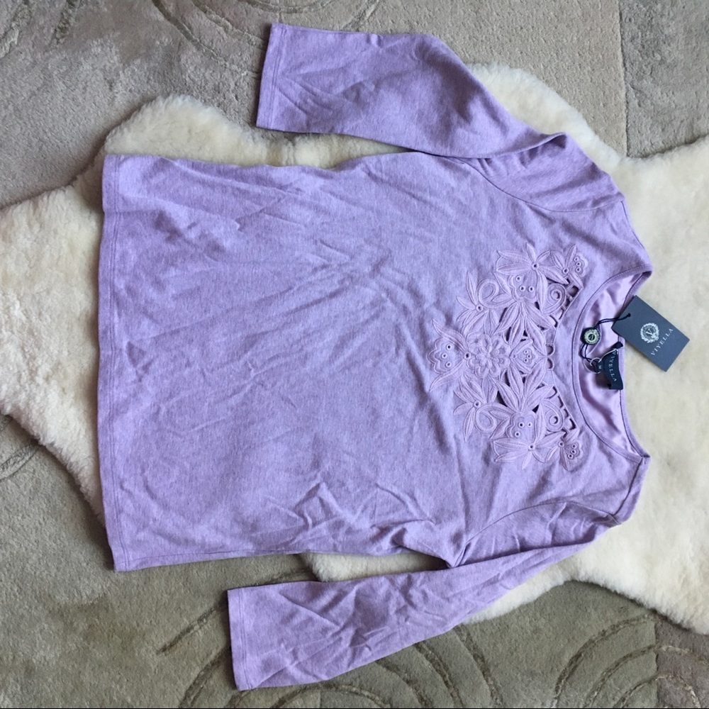 Viyella lavender floral top medium.